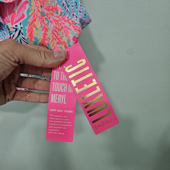 Lilly pulitzer sucre Ruffle Sports Bra Medium (crop top/ workout top) New! - Picture 3 of 13